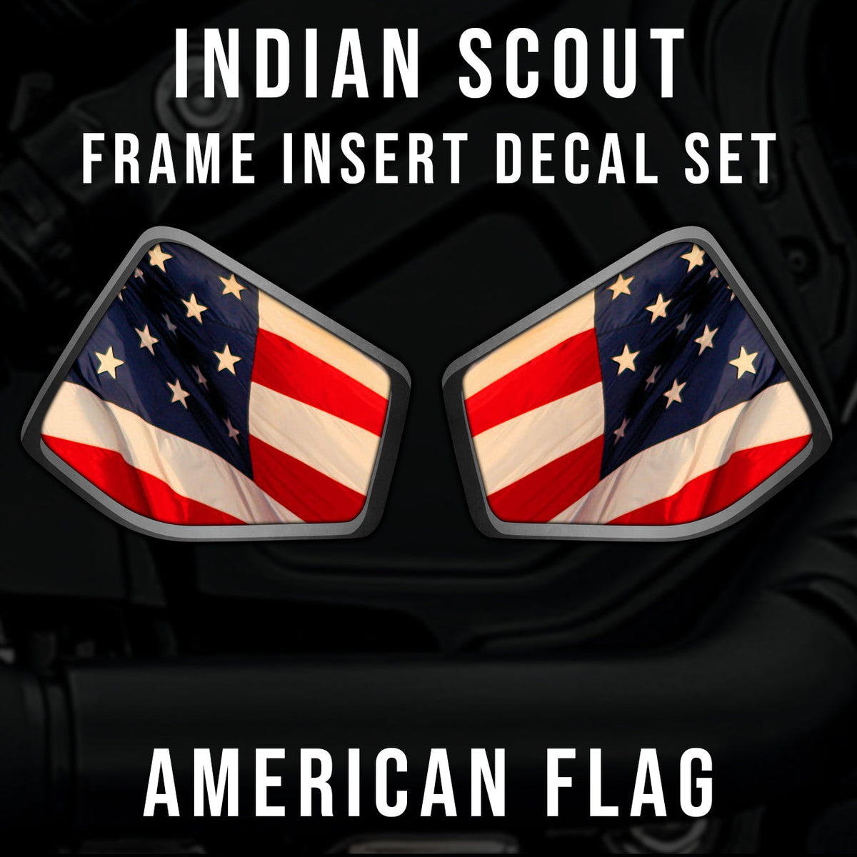 Indian Scout Mid-Frame Insert - American Flag