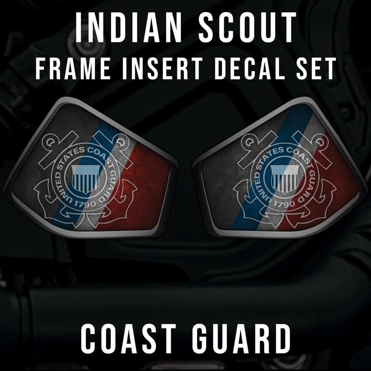 Indian Scout Mid-Frame Insert - Coast Guard