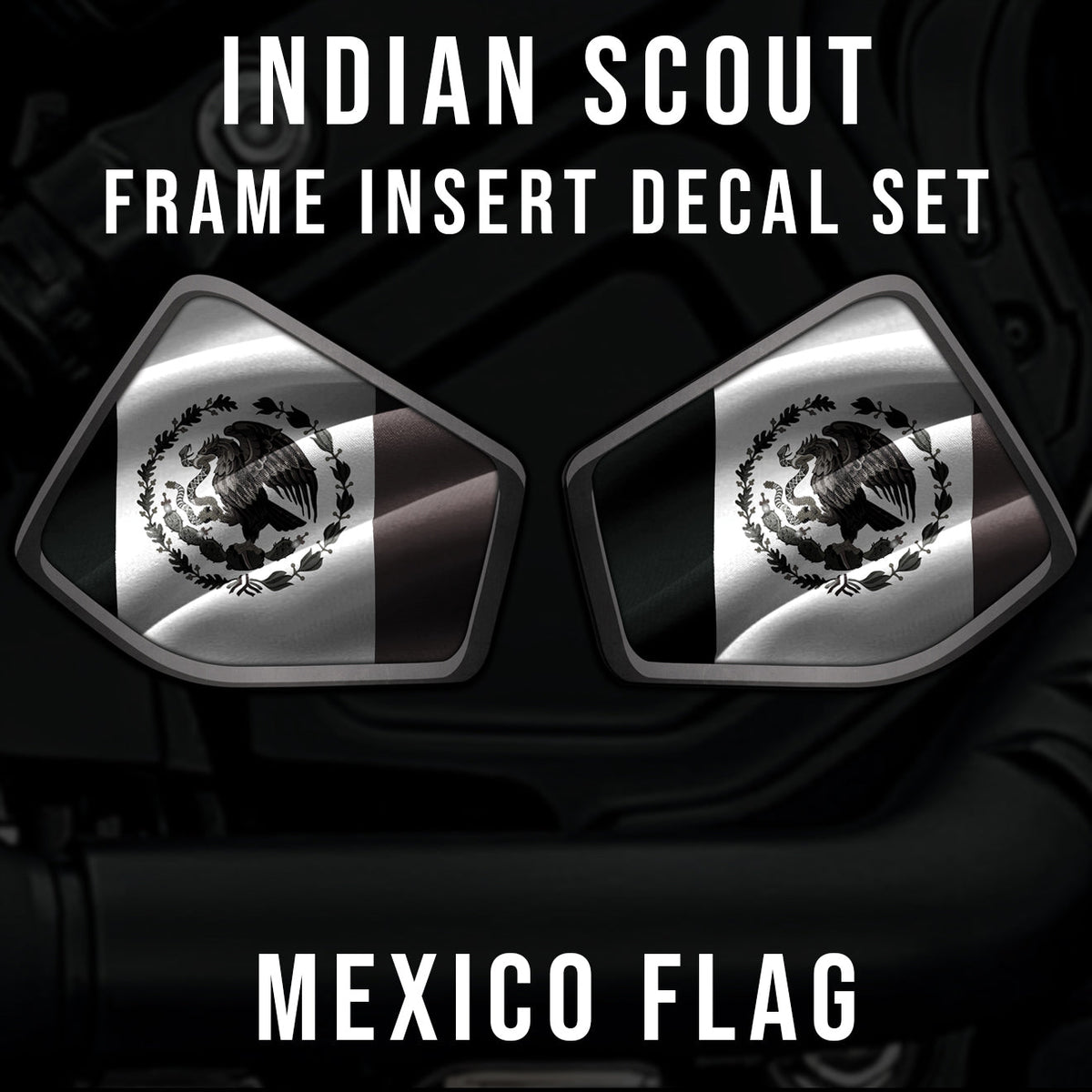 Indian Scout Mid-Frame Insert - Mexico Flag