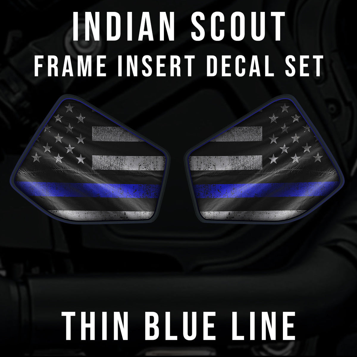 Indian Scout Mid-Frame Insert - Thin Blue Line
