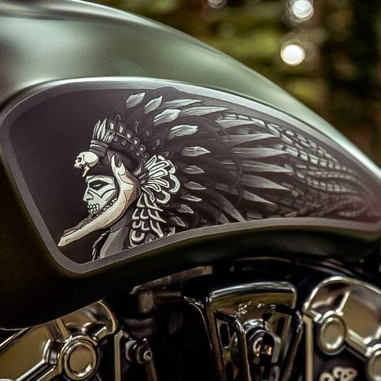MesoChief - Indian Scout - Full Tank Black & White