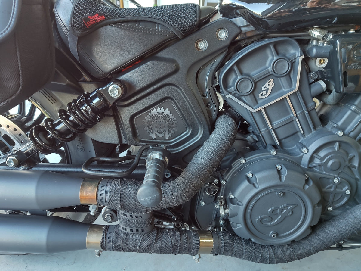 Indian Scout Mid-Frame Insert - Skull Warbonnet V2