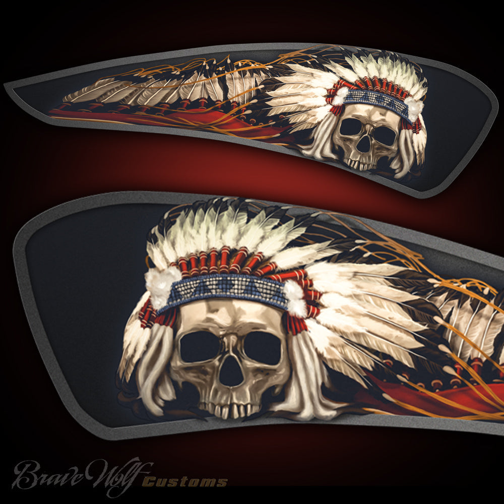 NEW Skull Warbonnet - Indian Scout - Full Tank Color