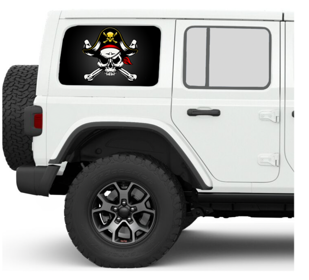 Jolly Rogers Side Windows Printed Vinyl Decal