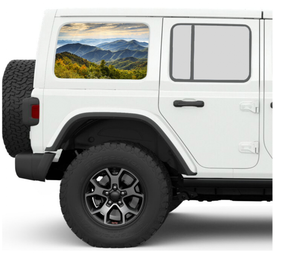 Smoky MT Side Windows Printed Vinyl Decal