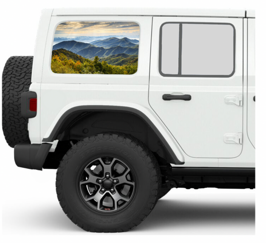 Smoky MT Side Windows Printed Vinyl Decal