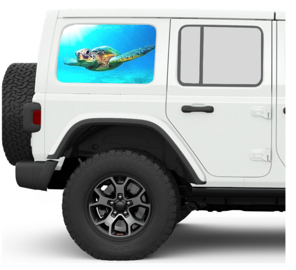 Turtle Side Windows Printed Vinyl Decal