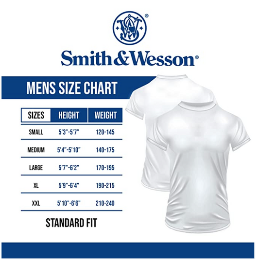 Smith & Wesson® American Flag Filled Circle Logo Short Sleeve Tee In White