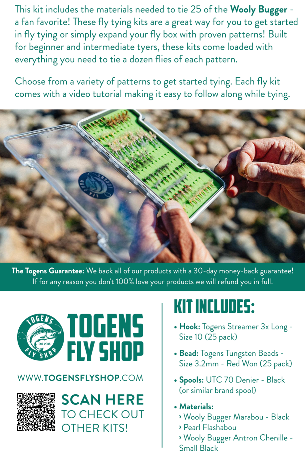 Togens Woolly Bugger Fly Tying Kit