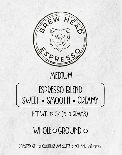 Brew Head Espresso Blend Coffee Medium Roast
