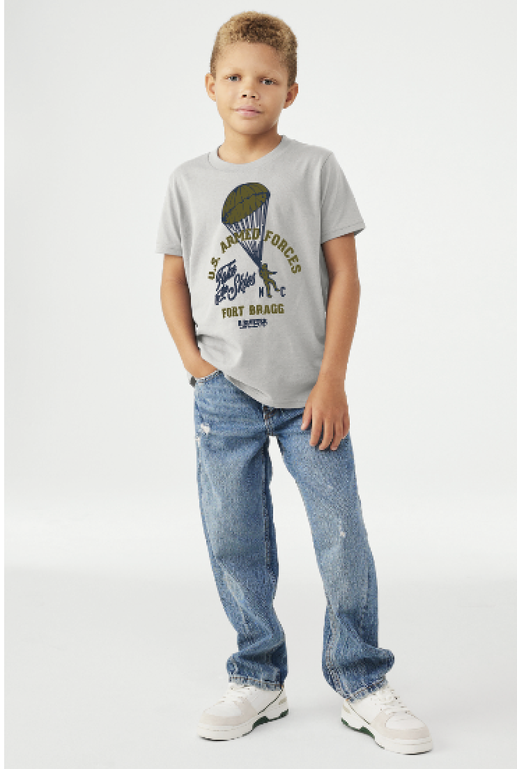 Take to the Skies Kids Silver T Shirt