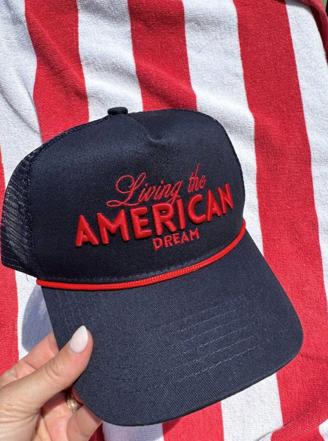 Living the American Dream - Red Vintage Trucker Hat