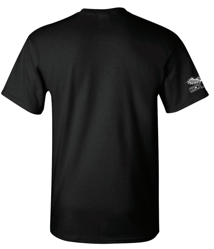 Kick Brass® – Flag Filled Grunge Skull Tee in Black