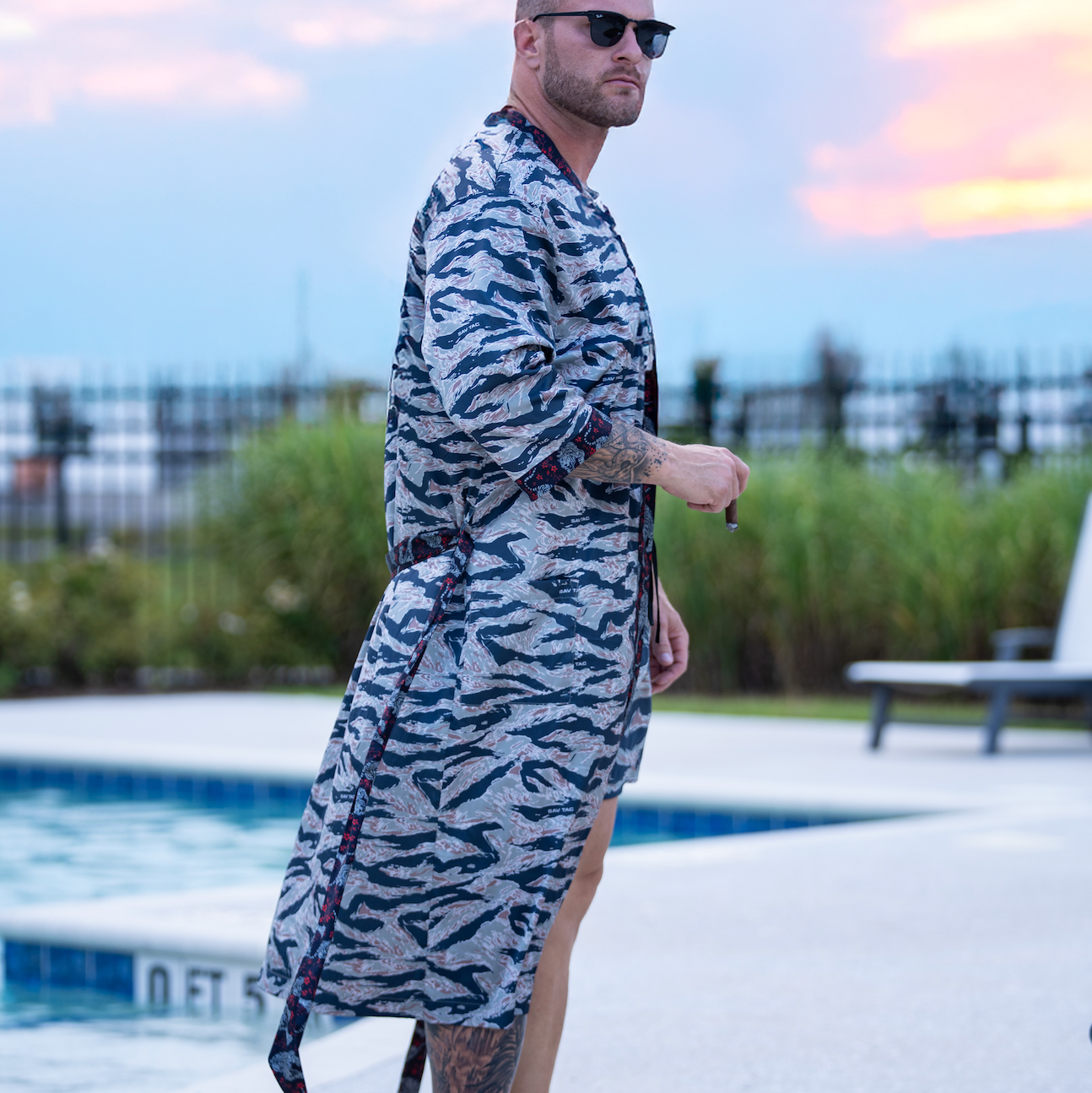 Tiger Stripe Kimono Robe