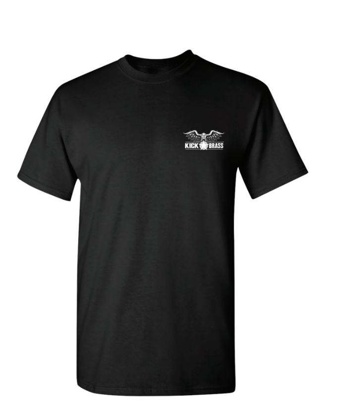 Kick Brass “Because of the Brave” Premium Tee – Black