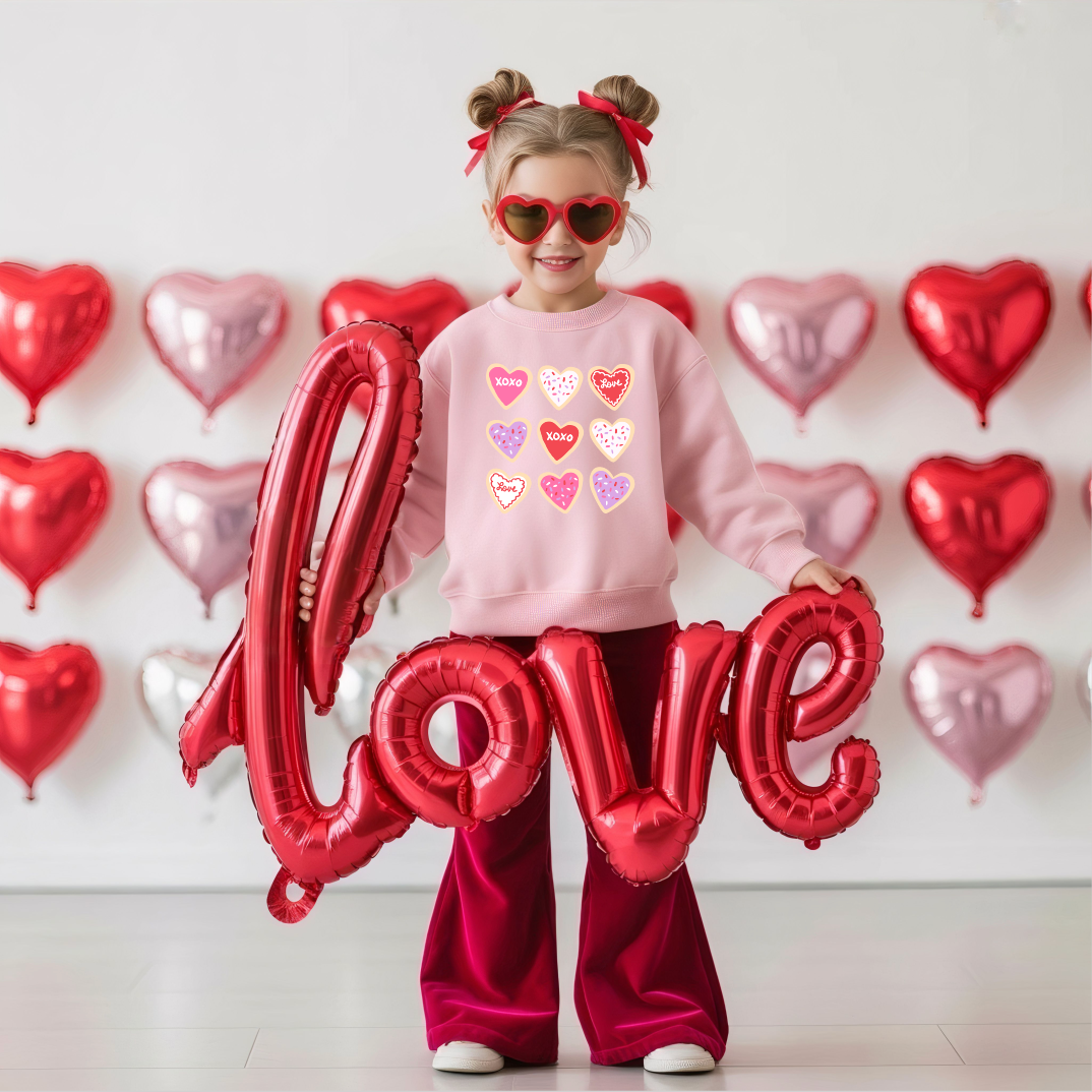 Valentine's Sugar Cookie Toddler Crewneck Sweatshirt