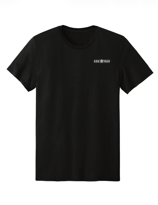 Kick Brass® Eagle Face Flag Tee – Black