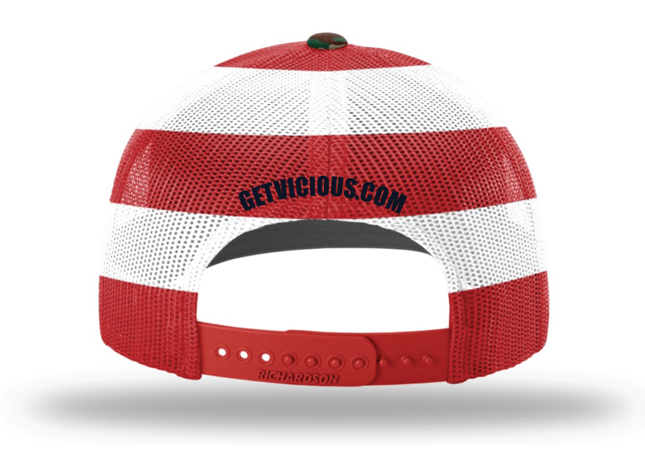 Shut Up & Fish Vic Patch - Camo/USA Flag