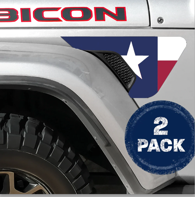 Texas State Flag Inserts & Vent Decals Bundle