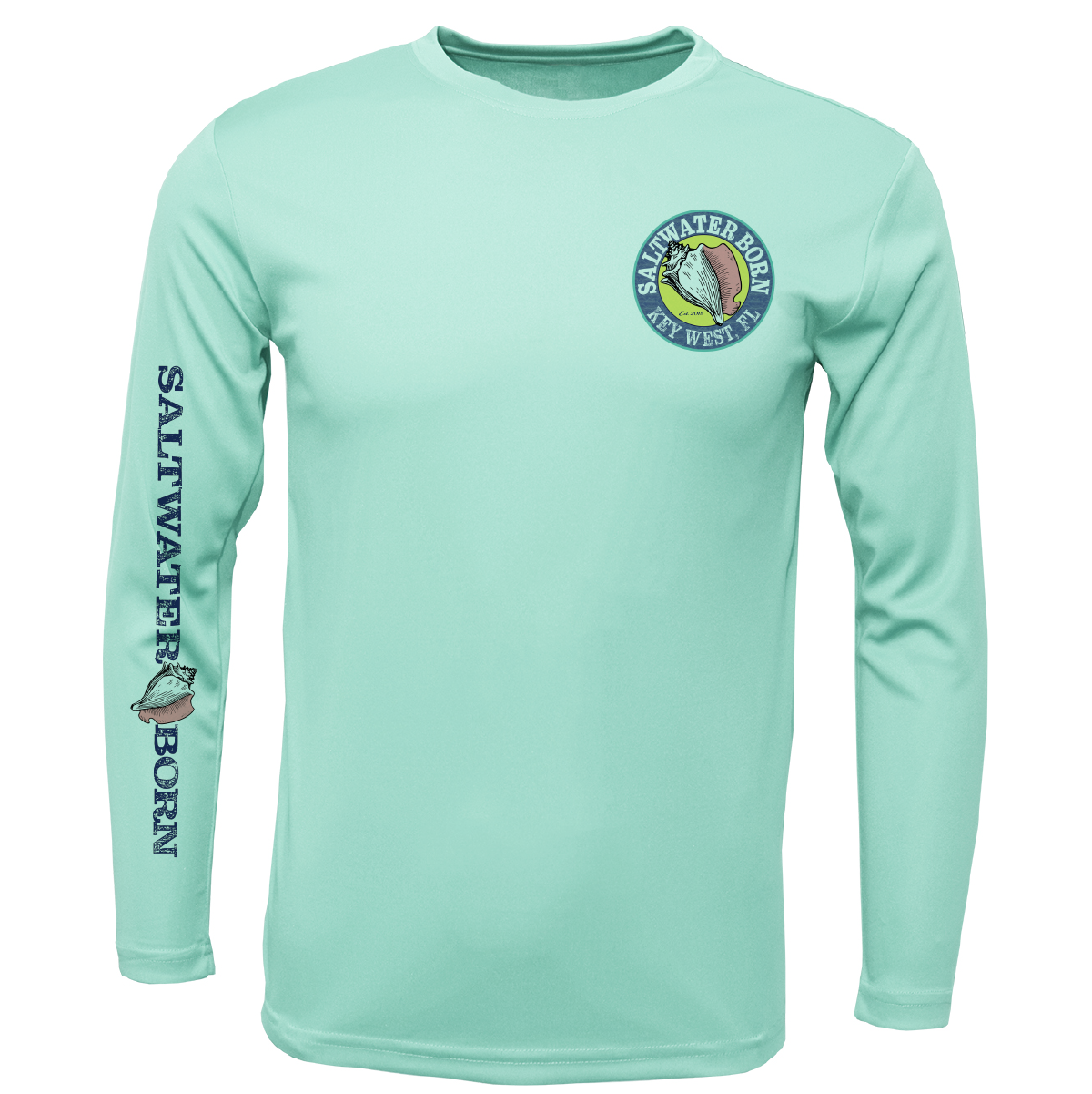 Key West, FL Sunken Pirate Ship Men's Long Sleeve UPF 50+ Dry-Fit Shirt