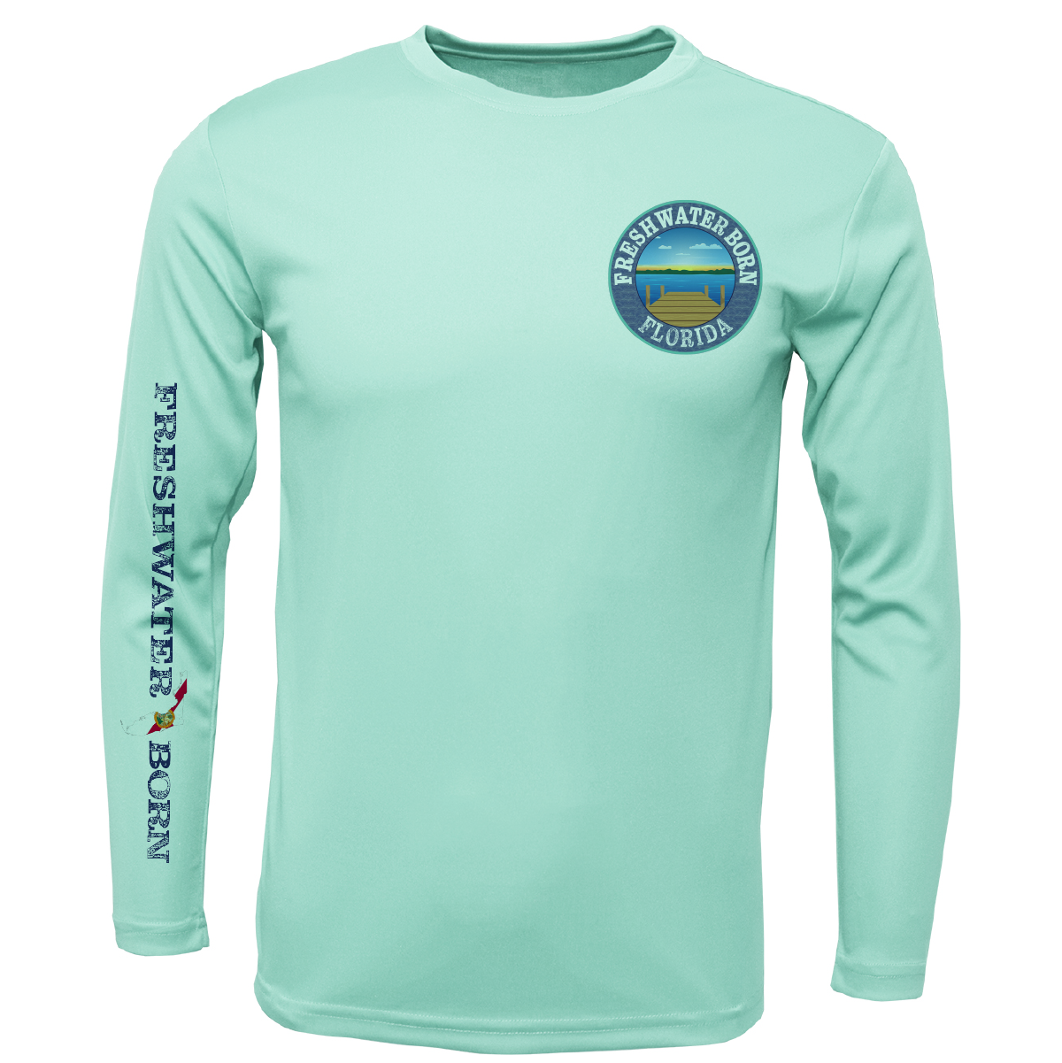 Florida Freshwater Born Pike Girl's Long Sleeve UPF 50+ Dry-Fit Shirt
