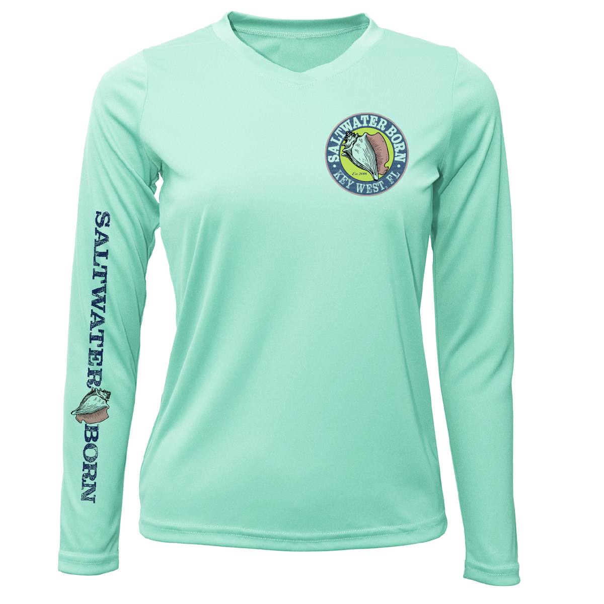 Key West, FL Seahorse Women's Long Sleeve UPF 50+ Dry-Fit Shirt