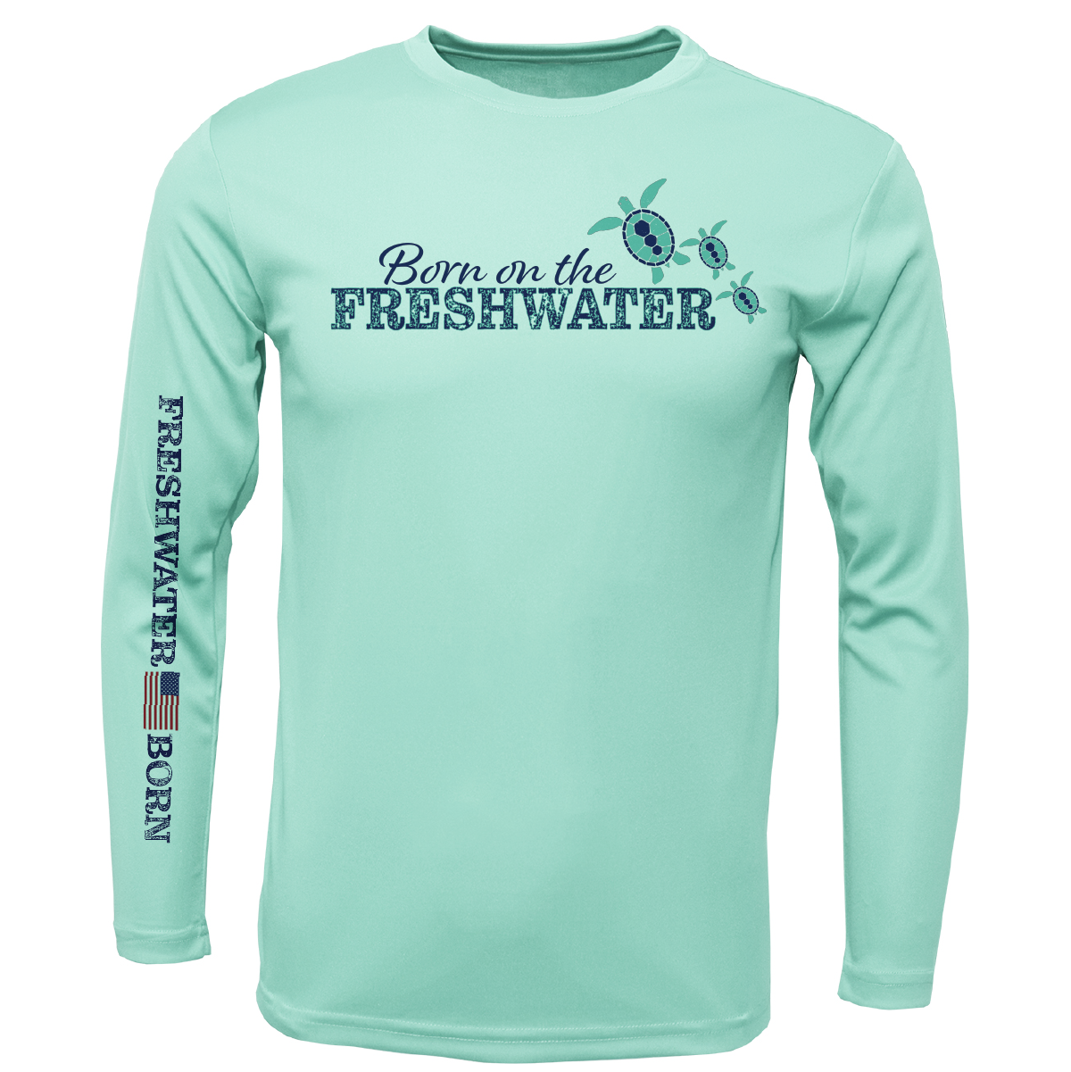 Florida "Born on the Freshwater" Girl's Long Sleeve UPF 50+ Dry-Fit Shirt