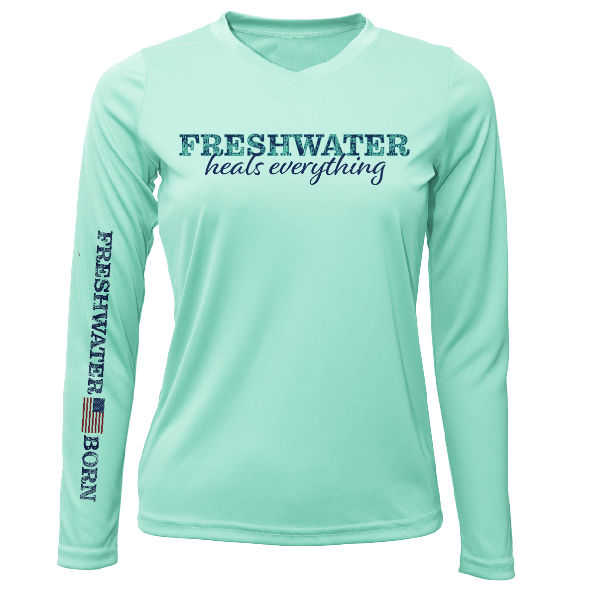 Florida "Freshwater Heals Everything" Women's Long Sleeve UPF 50+ Dry-Fit Shirt