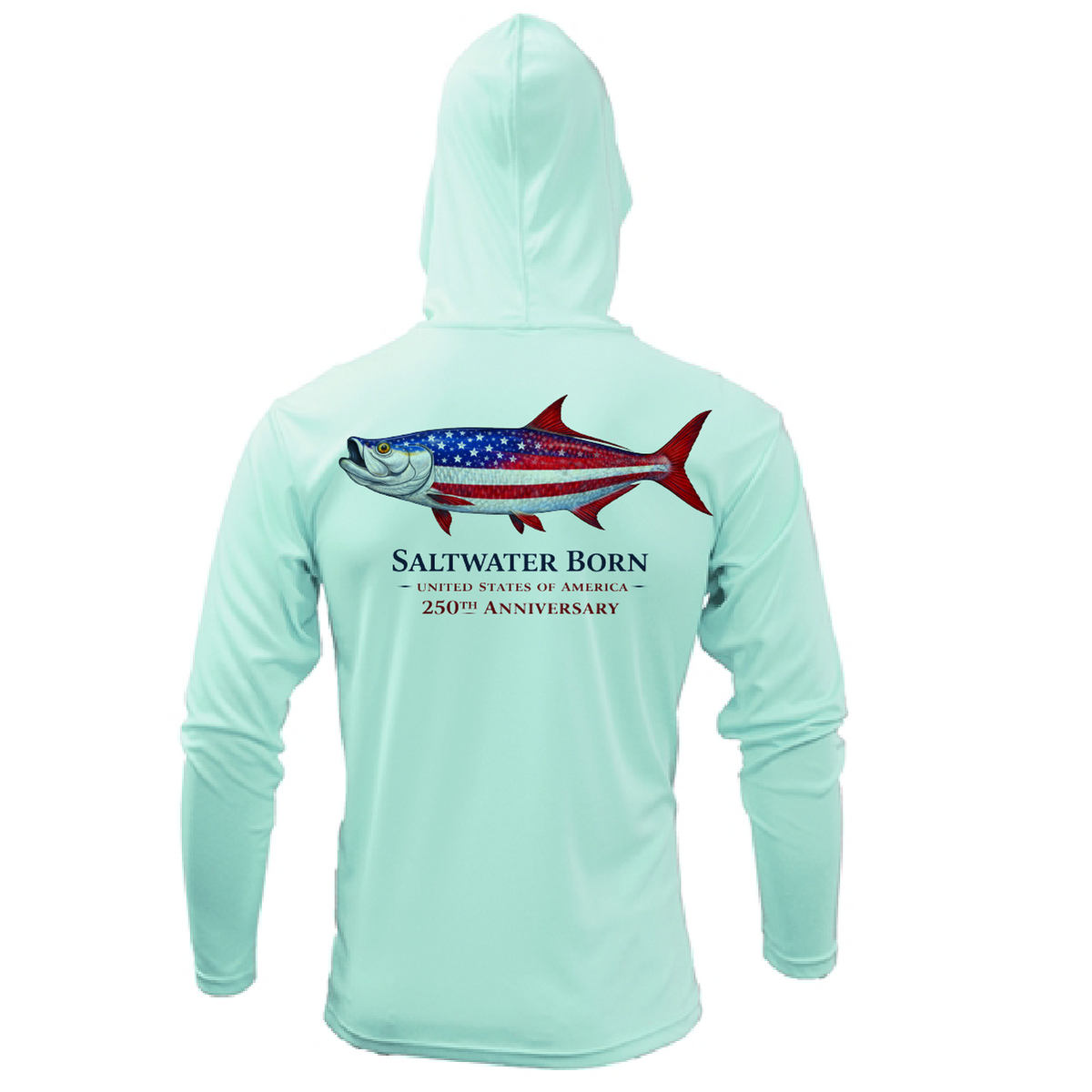 250th Action Tarpon Boy's Long Sleeve UPF 50+ Dry-Fit Hoodie