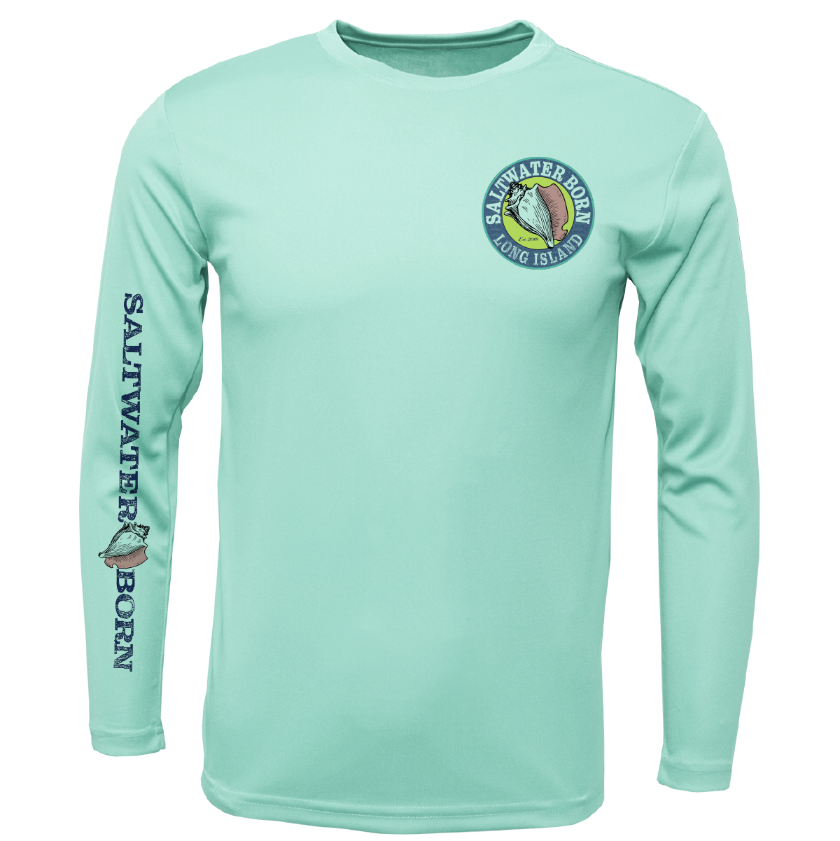 Long Island, NY Geography Men's Long Sleeve UPF 50+ Dry-Fit Shirt