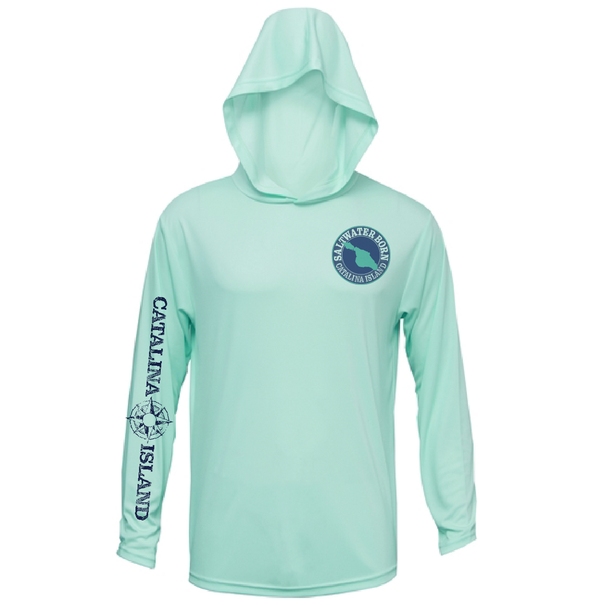 Avalon, CA Dive Boat Men's Long Sleeve UPF 50+ Dry-Fit Hoodie
