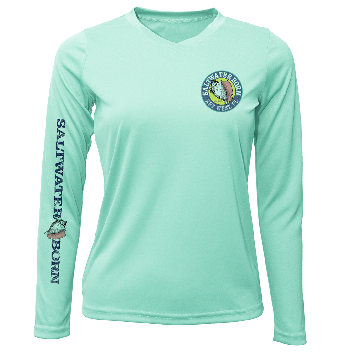 Key West, FL Rooster Women's Long Sleeve UPF 50+ Dry-Fit Shirt