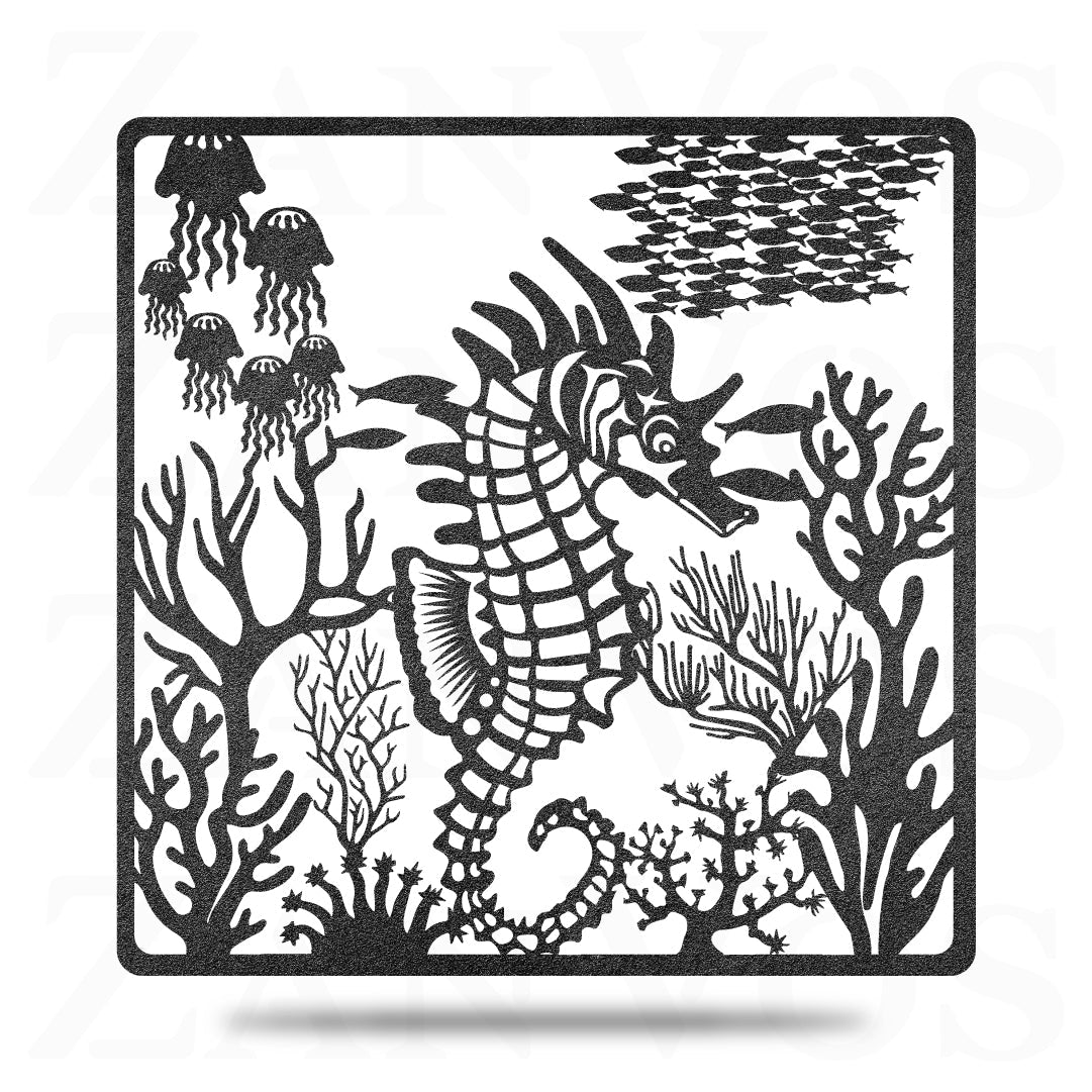 Seahorse Jellyfish Scene