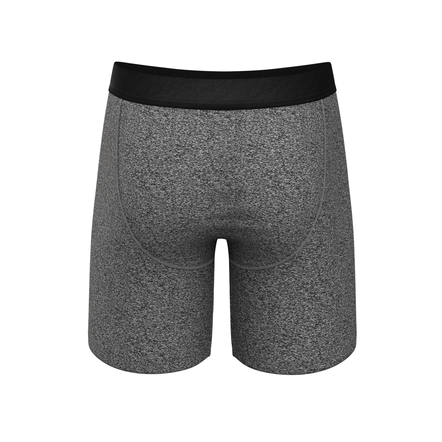 The Seattle Skyline | Black Marble Heather Long Leg Ball Hammock® Pouch Underwear With Fly