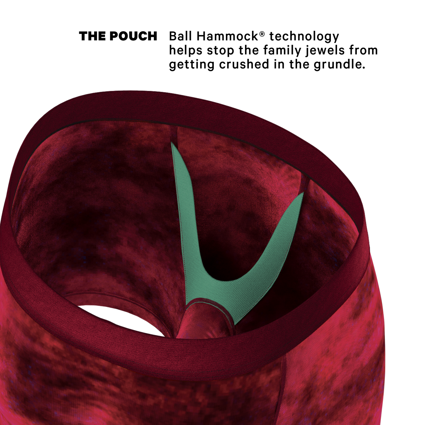 The Serenade | Red Velvet Ball Hammock Pouch® Boxer