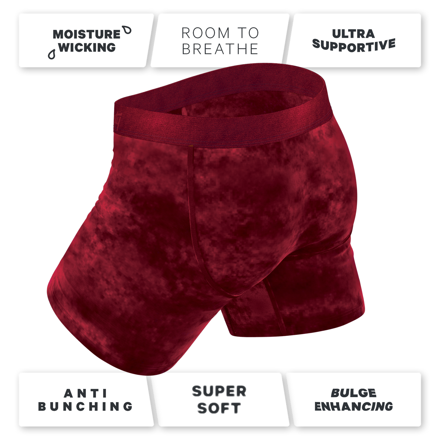 The Serenade | Red Velvet Ball Hammock Pouch® Boxer