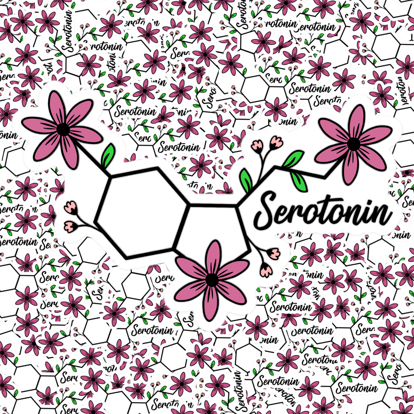 Serotonin Sticker