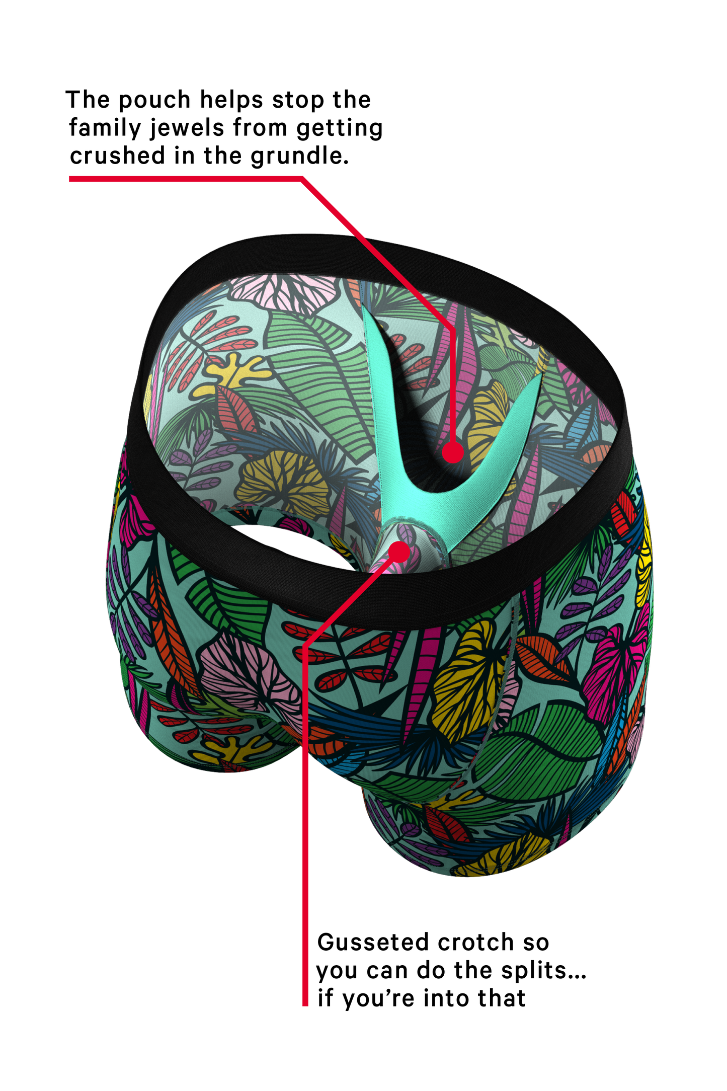 The Sex On The Beach | Light Blue Tropical Ball Hammock® Pouch Underwear