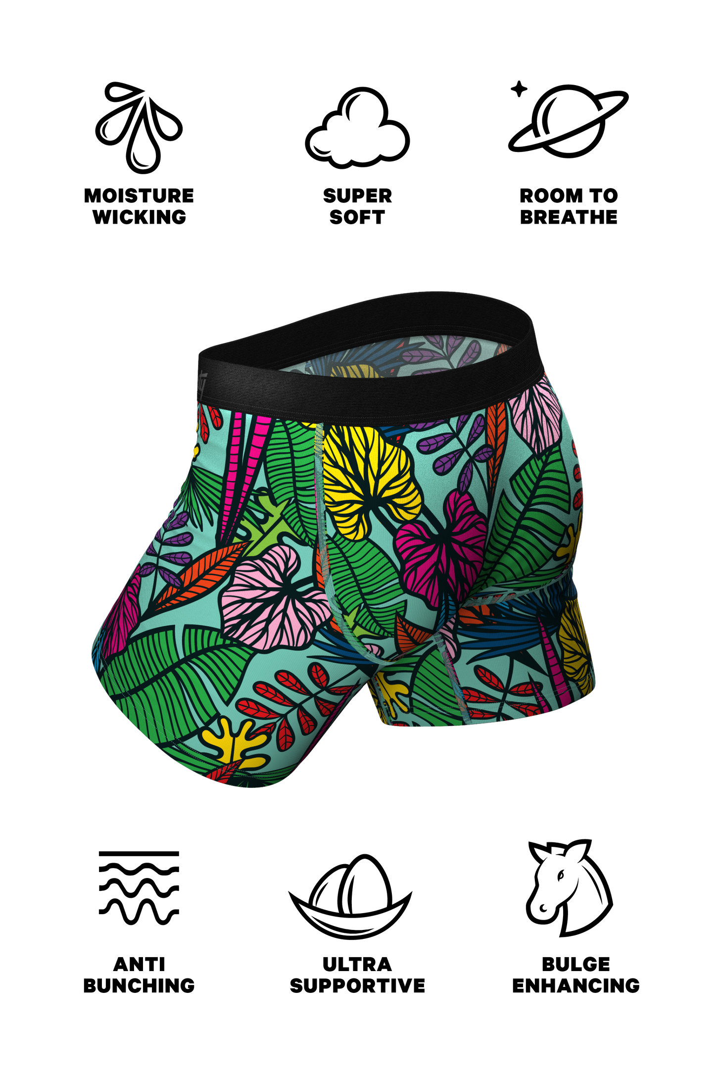 The Sex On The Beach | Light Blue Tropical Ball Hammock® Pouch Underwear
