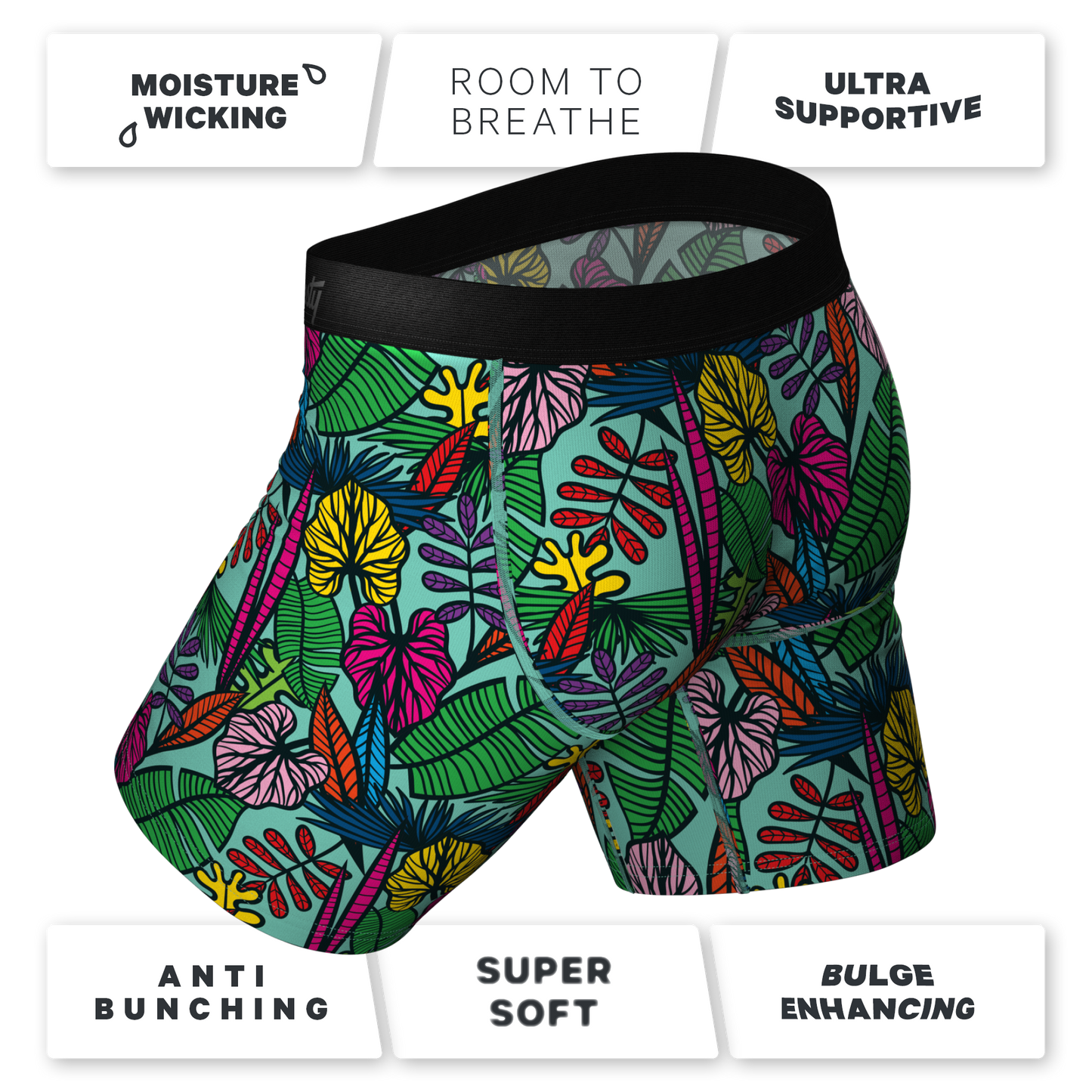 The Sex On The Beach | Tropical Long Leg Ball Hammock® Pouch Underwear With Fly
