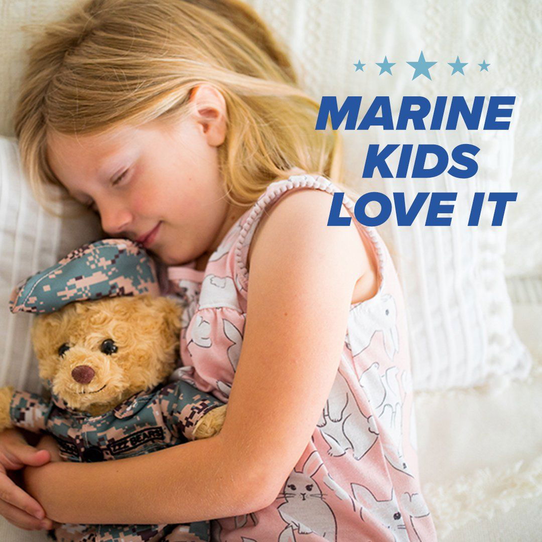 Sgt. Sleeptight - Marine Camouflage Teddy Bear with Storybook & Sleep System