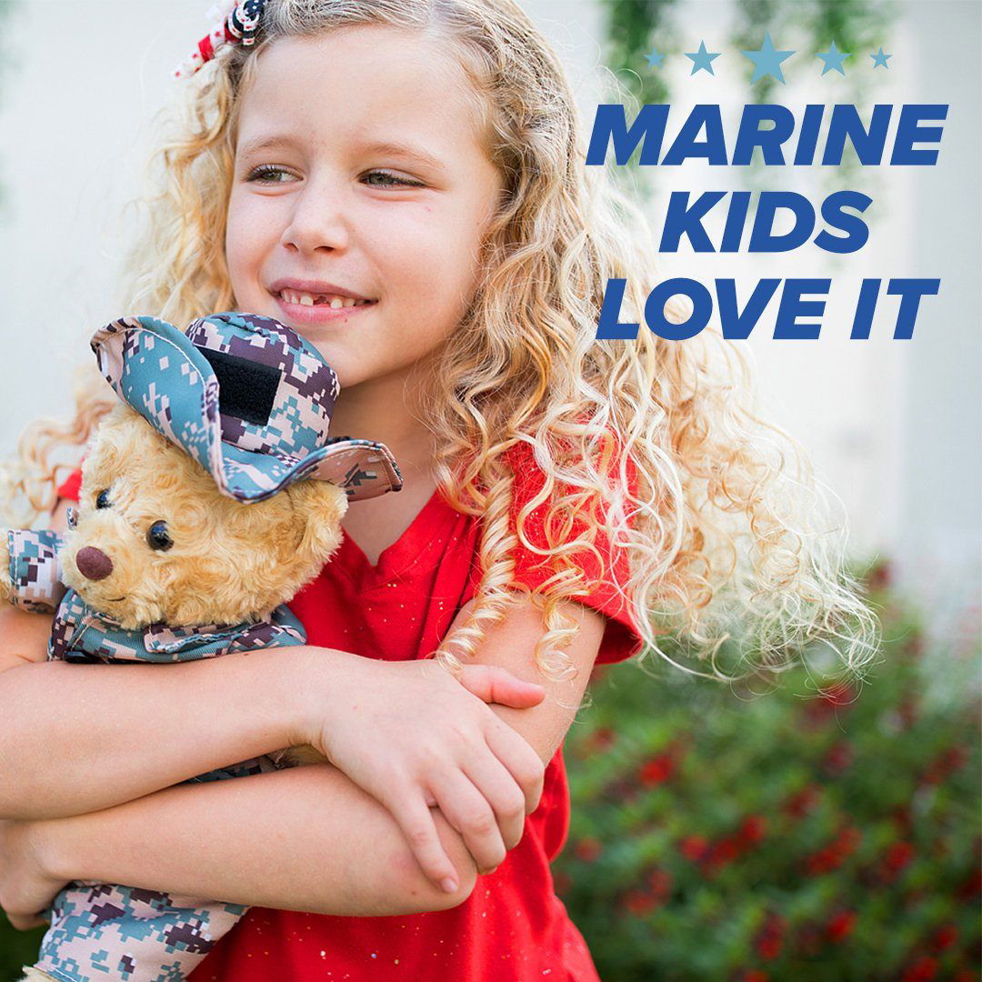Sgt. Sleeptight - Marine Camouflage Teddy Bear with Storybook & Sleep System
