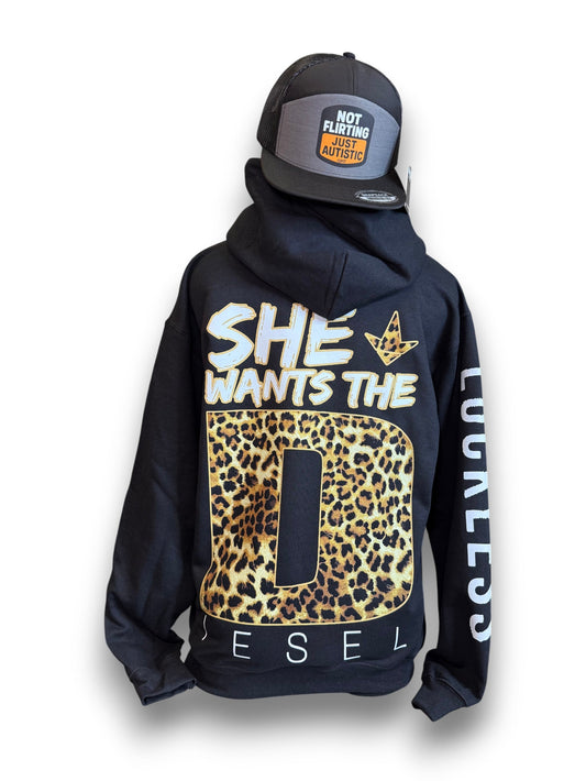She Wants The Diesel Leopard Hoodie