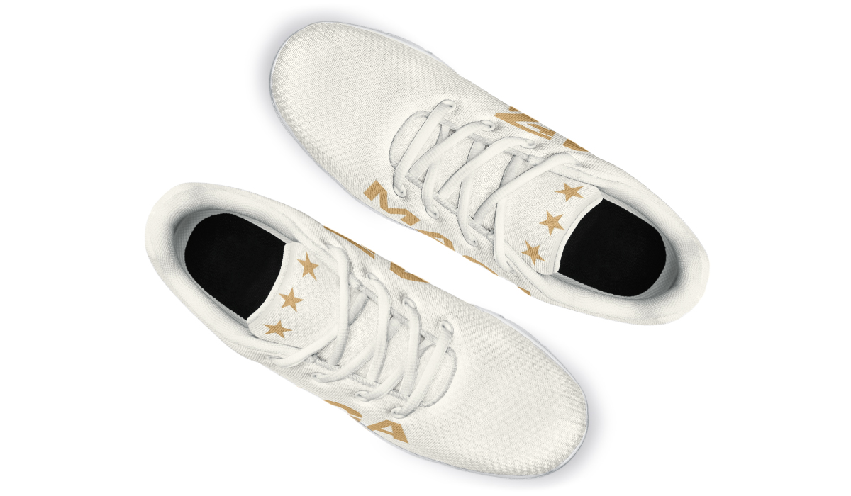 White & Gold MAGA Sneaker