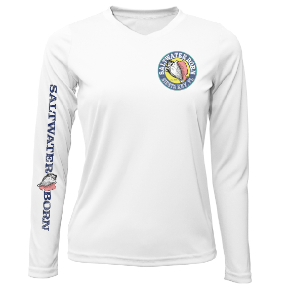 Siesta Key "The Beach Gives me Porpoise" Women's Long Sleeve UPF 50+ Dry-Fit Shirt