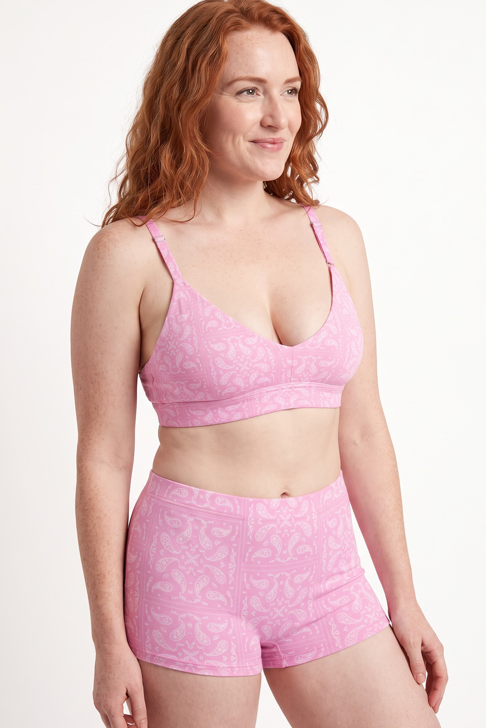 The Silk & Saddle | Pink Bandana Boob Hammock™ Plunge Bralette