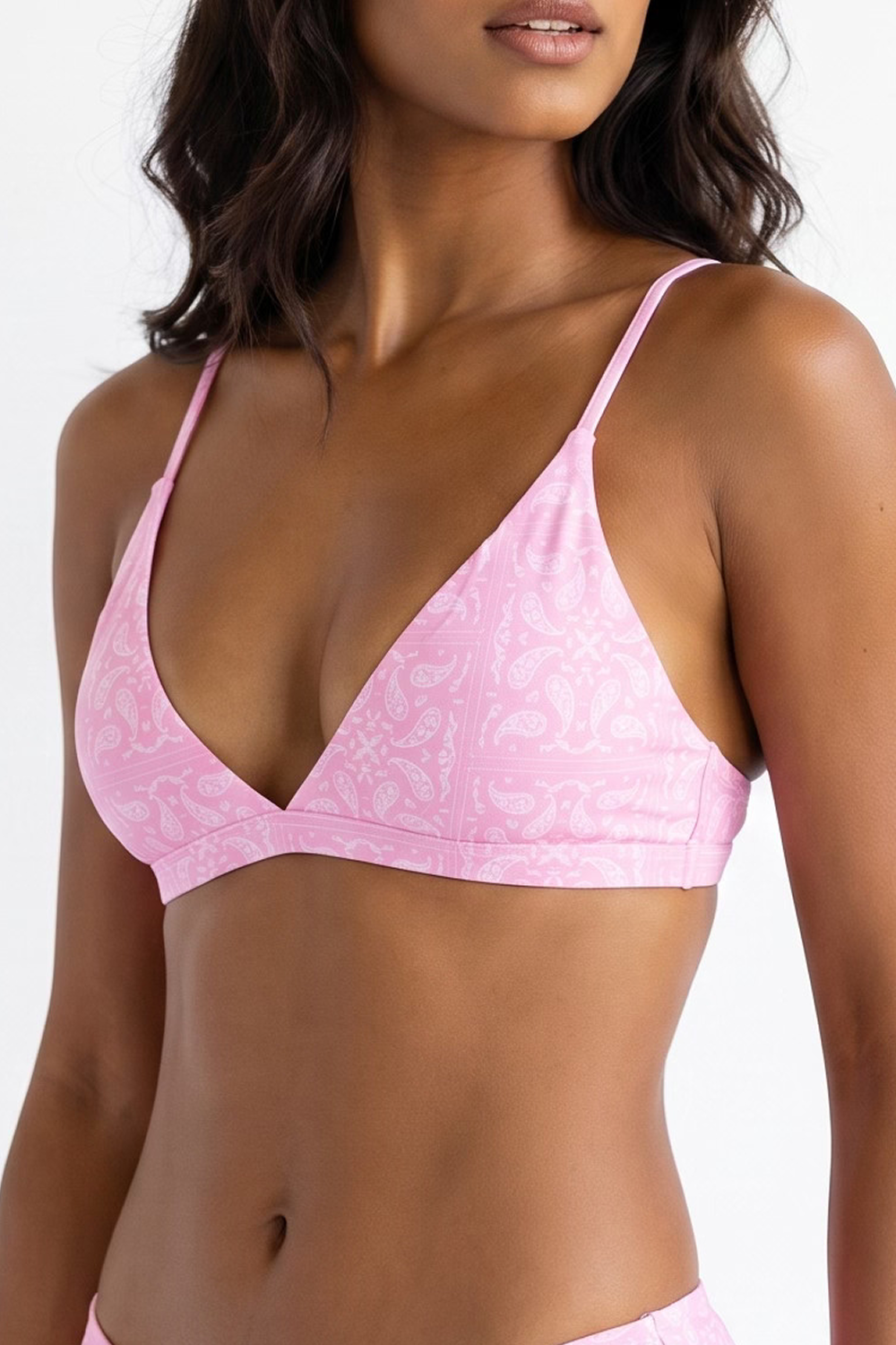 The Silk & Saddle | Pink Bandana Boob Hammock™ Triangle Bralette