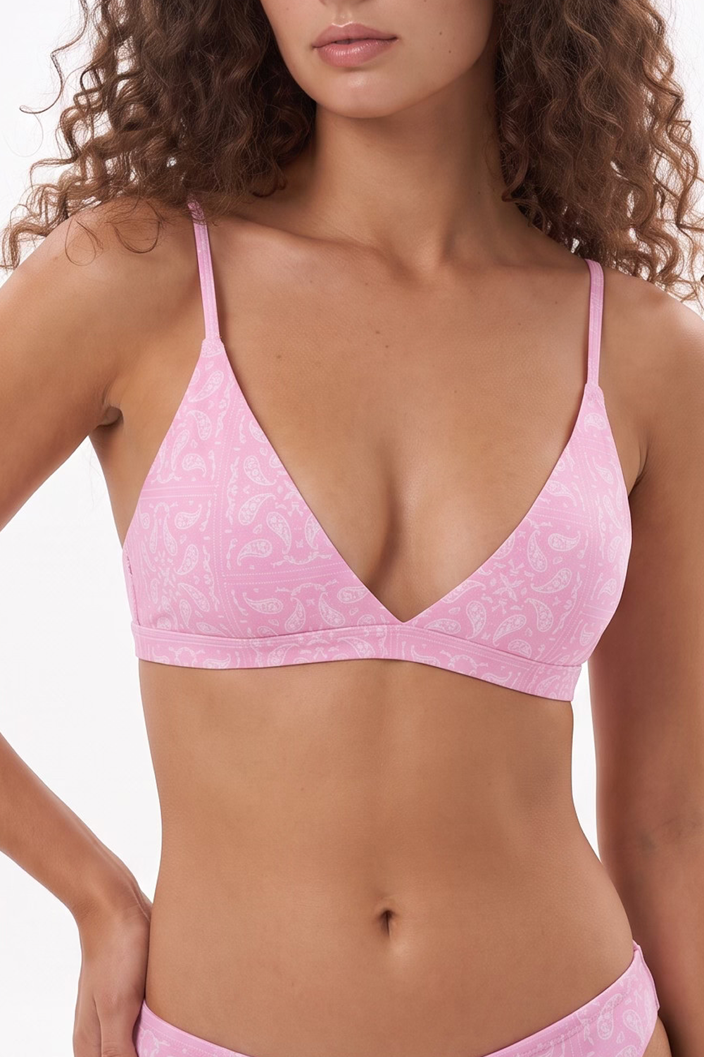 The Silk & Saddle | Pink Bandana Boob Hammock™ Triangle Bralette