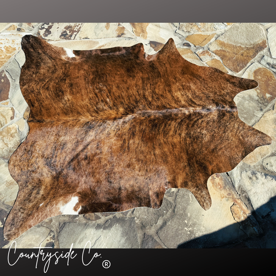Brindle Hair On Cowhide Rug