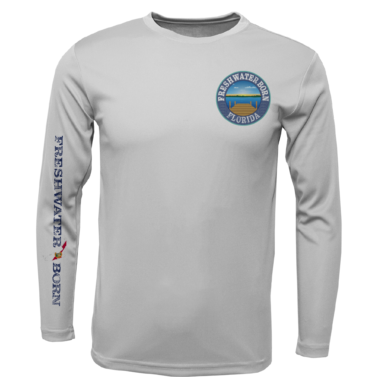Florida Freshwater Born Largemouth Bass Girl's Long Sleeve UPF 50+ Dry-Fit Shirt